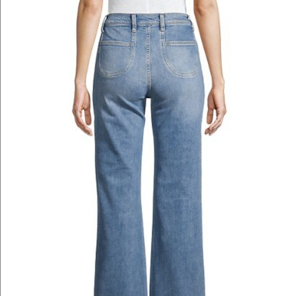 Current/Elliott high rise scooped Jarvis flare jeans vintage style size 24 - Picture 3 of 11